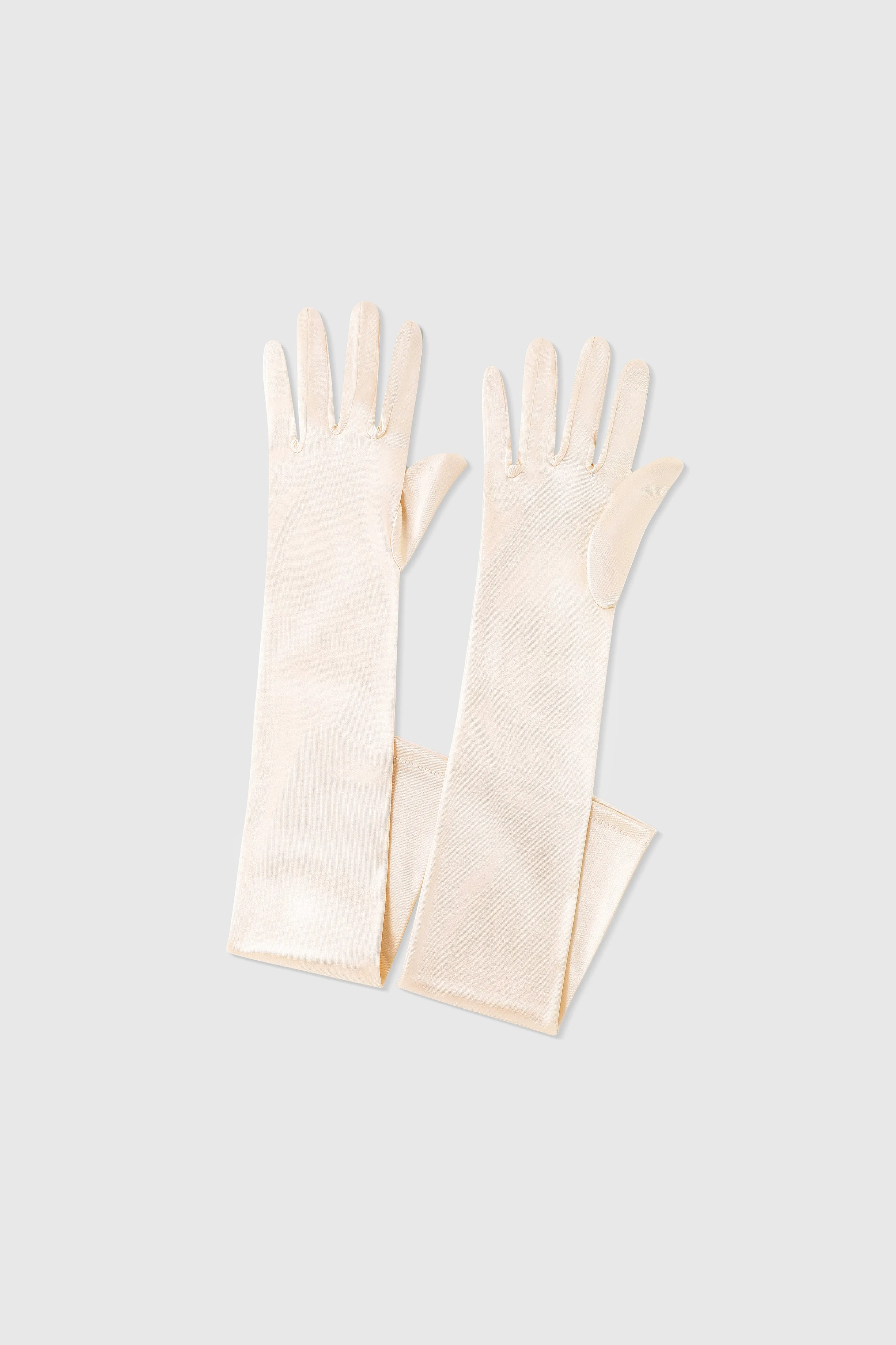 21.6" Long Satin Stretchy Flapper Gloves