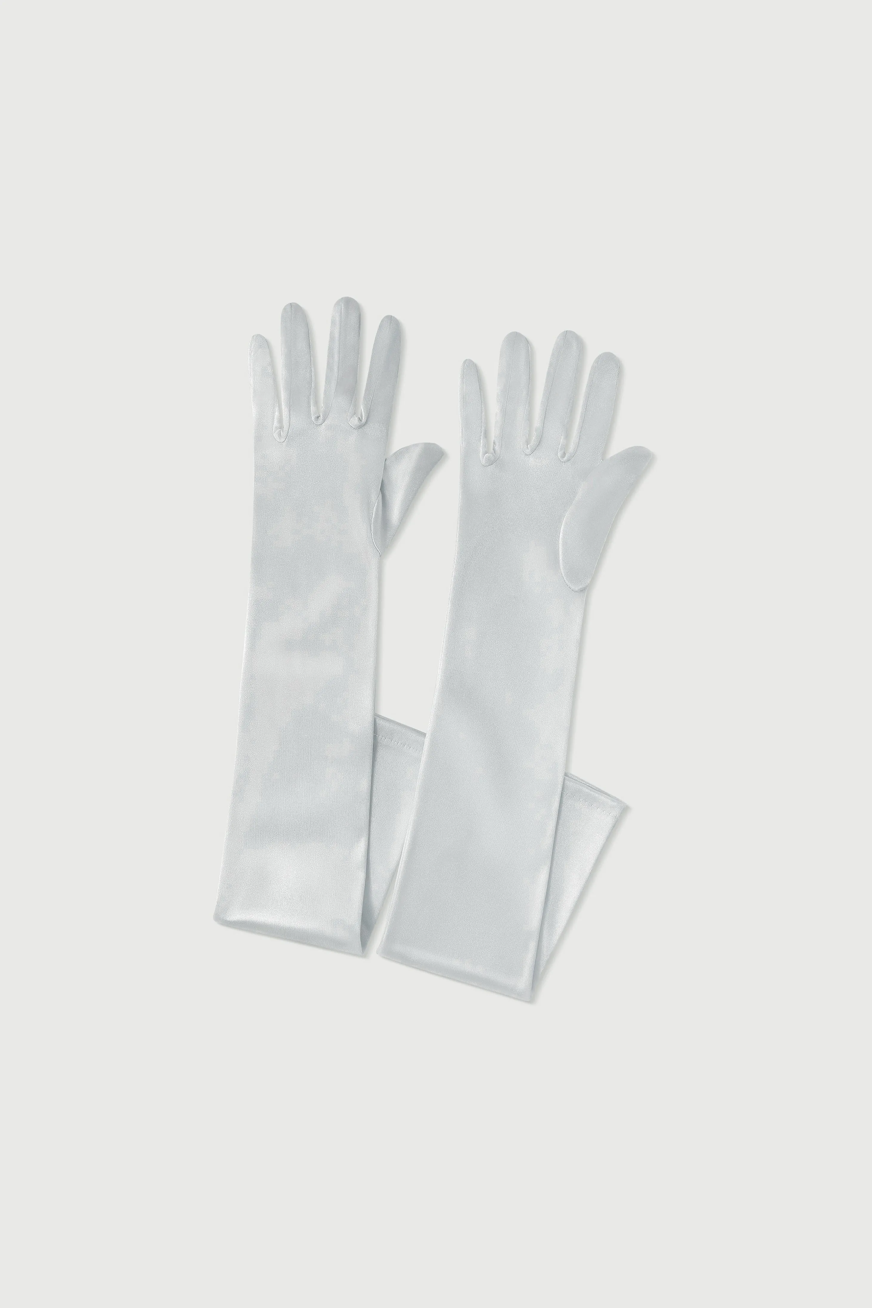 21.6" Long Satin Stretchy Flapper Gloves