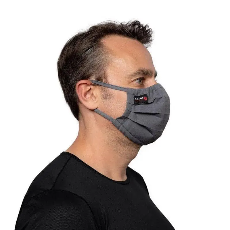 ARIAT - FR Featherlight Face Mask, Gunmetal, Cat 2, 5.3oz GlenGuard Fabric, Moisture-wicking
  - 74% Meta-aramid, 20%modacrylic, 5% para-aramid, 1% antistatic