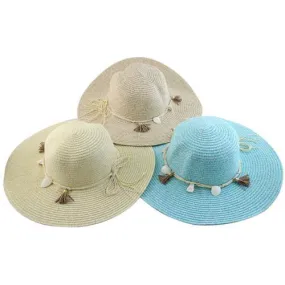 Assorted Beach Hats with Shells