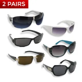 Assorted Women's Fashion Sunglasses Inspired by Famous Designers (2 Pairs)