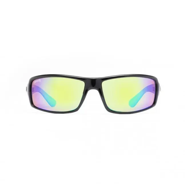 Calcutta Whitehaven Shiny Black Frames - Green Mirror Lens - Polarized Sunglasses