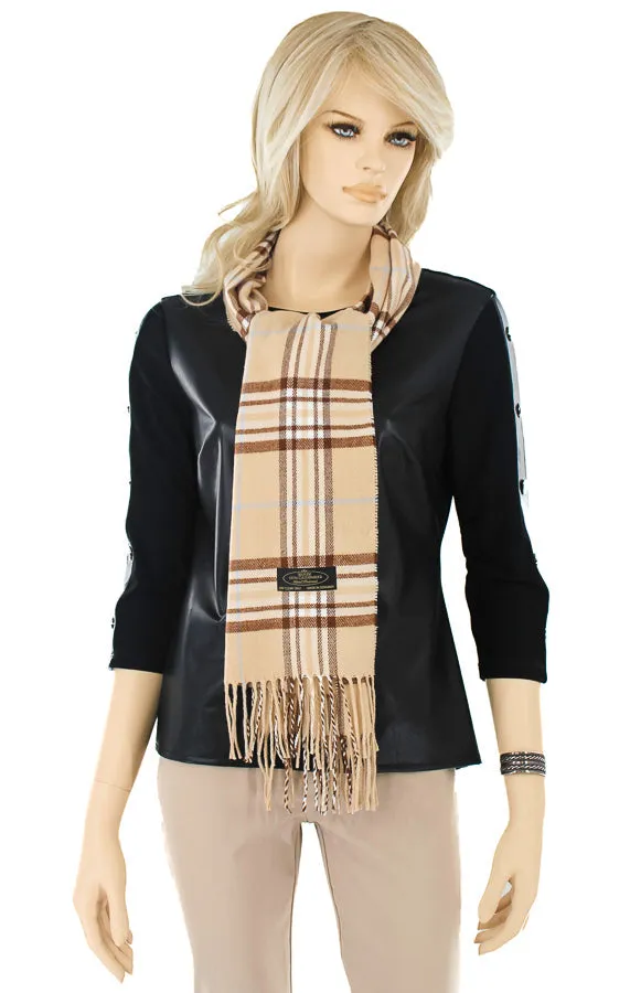 Cashmere Scarf - Burberry-Like Plaid