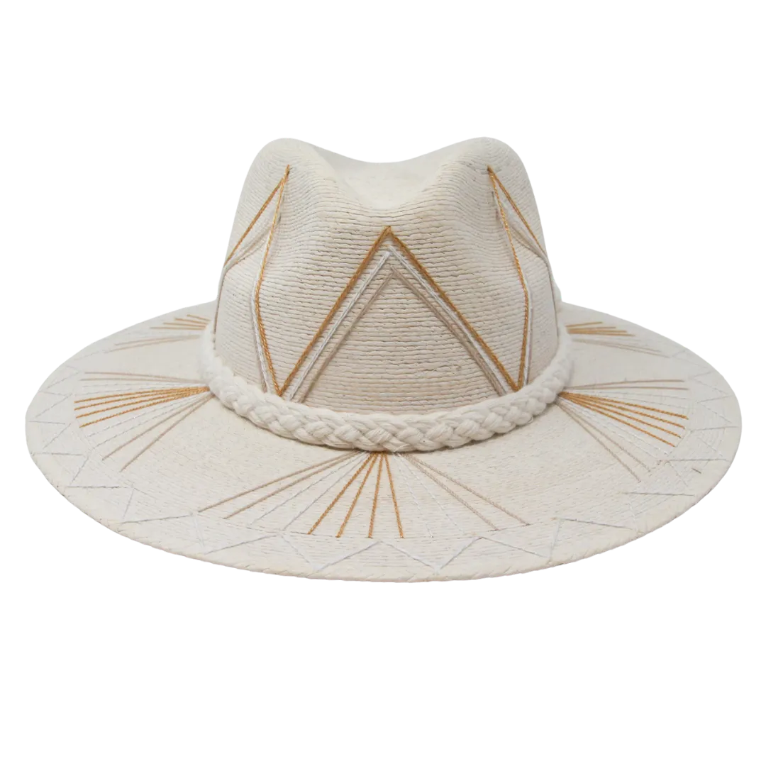 Exclusive Amy Metallic Neutral Hat by Corazon Playero