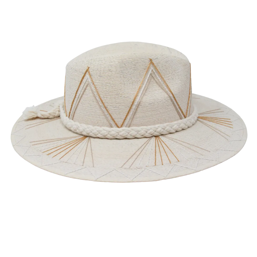 Exclusive Amy Metallic Neutral Hat by Corazon Playero