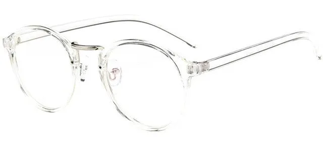 Fashion Transparent round glasses clear frame Women Spectacle myopia glasses