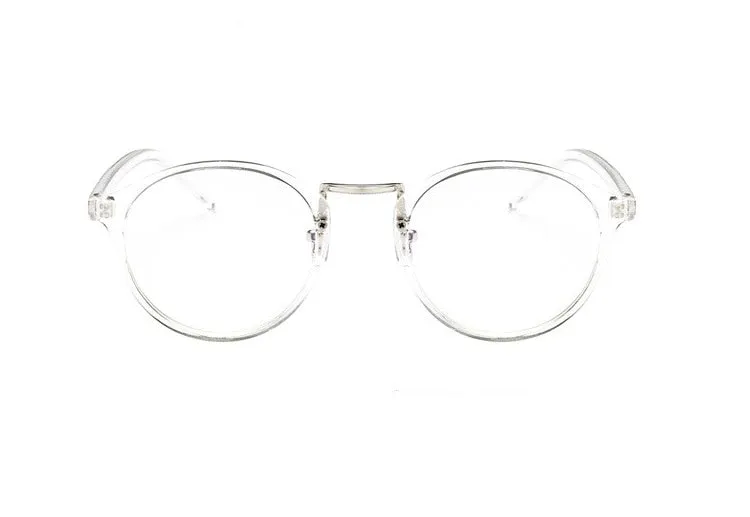 Fashion Transparent round glasses clear frame Women Spectacle myopia glasses