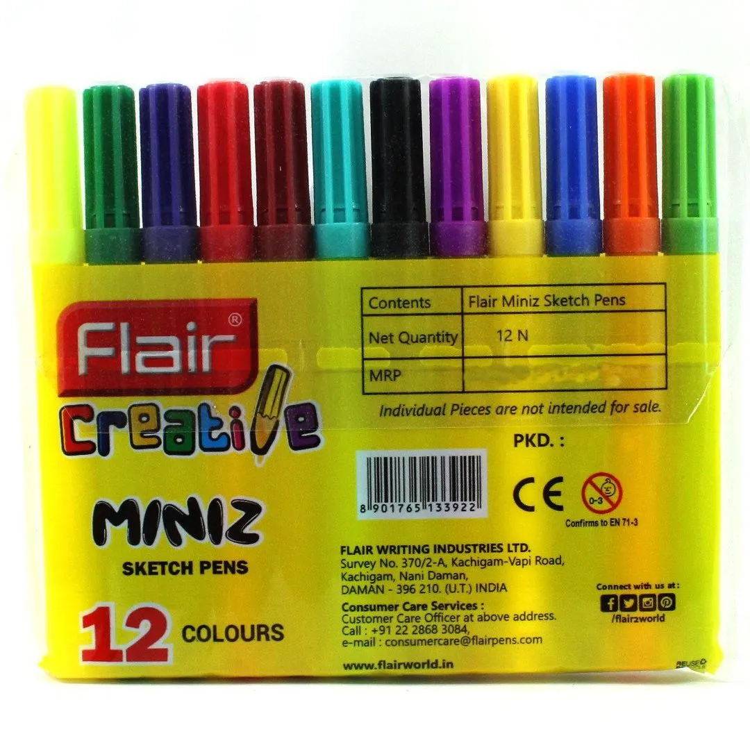 Flair Miniz Sketch Pens ( Pack of 12 )