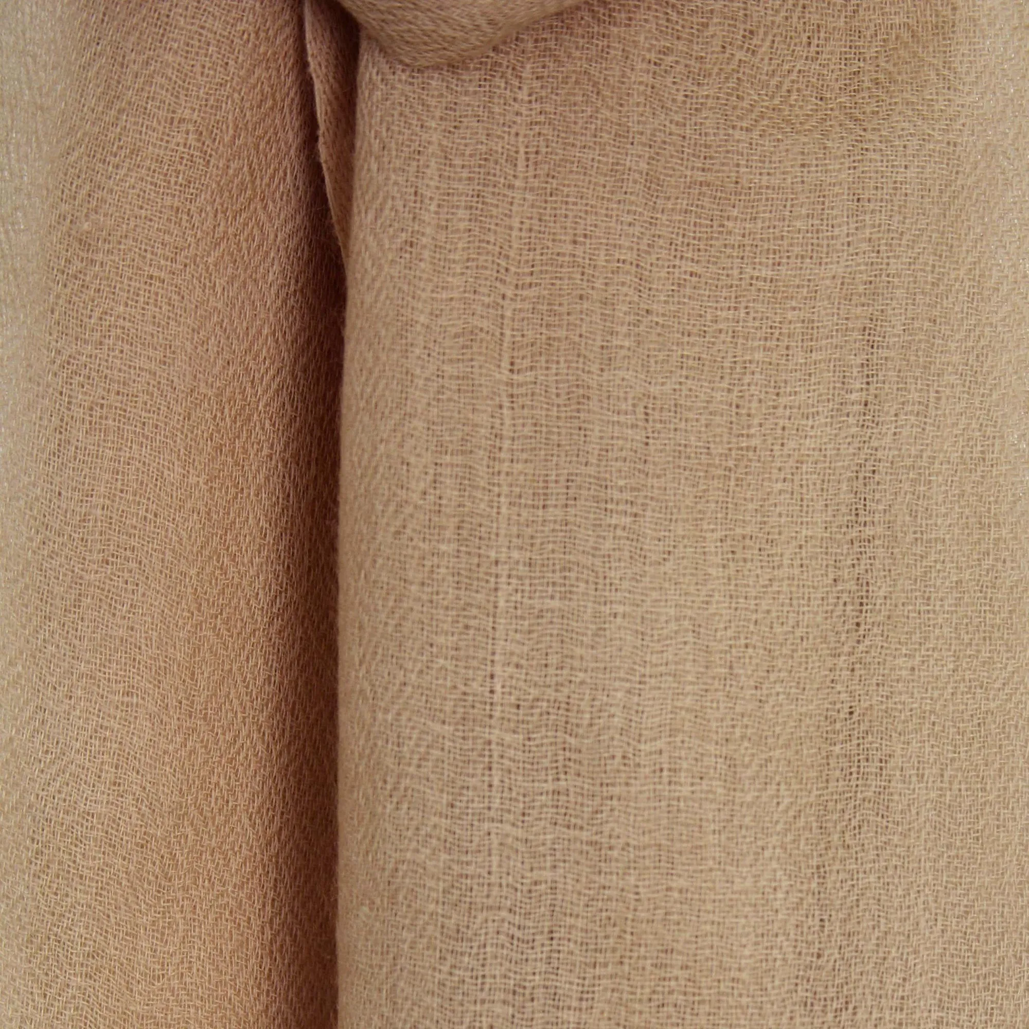 Kashmiri Tan Men's Tan Lightweight Tan Wool Scarf from India