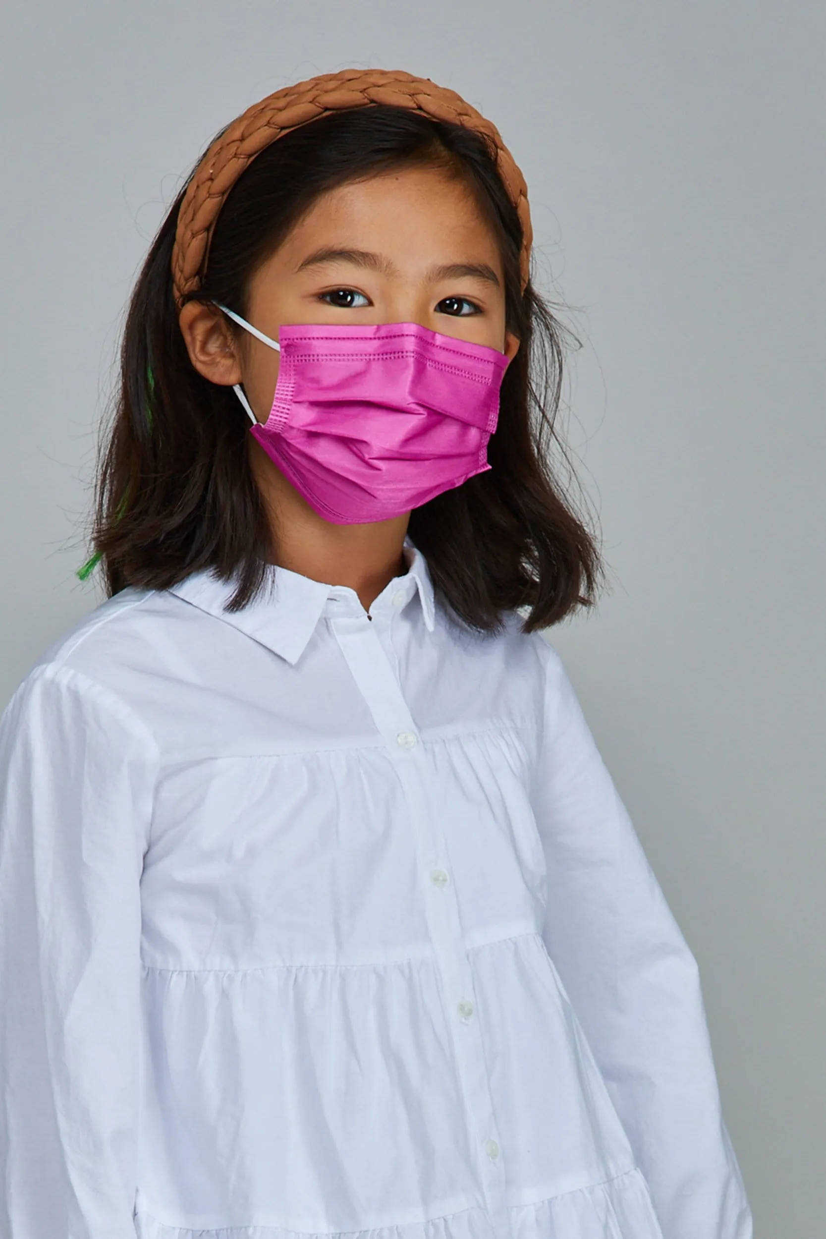 Kids - Magenta Face Masks - 10 Pack