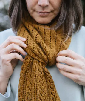 Lace Sampler Scarf Using mYak Baby Yak Lace