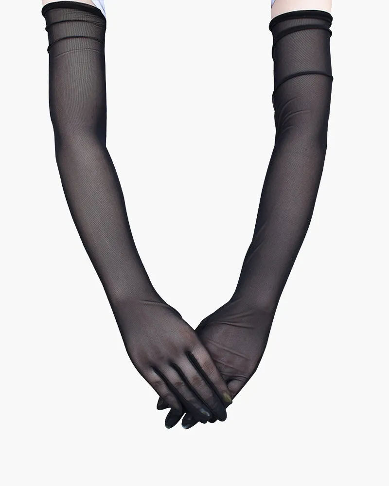 Long Stretchy Elbow Length Gloves