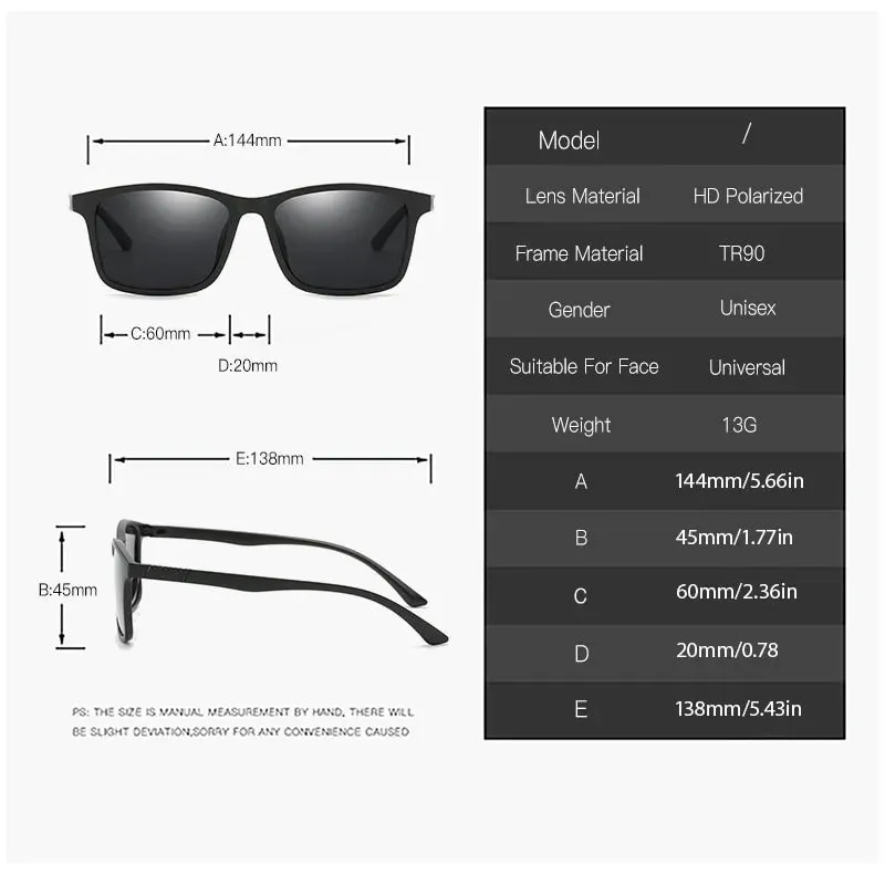 New Uv Resistant High Definition Resin For Sunglasses Easy To Carry Sunglasses Polarized Light Trendy Men And Women