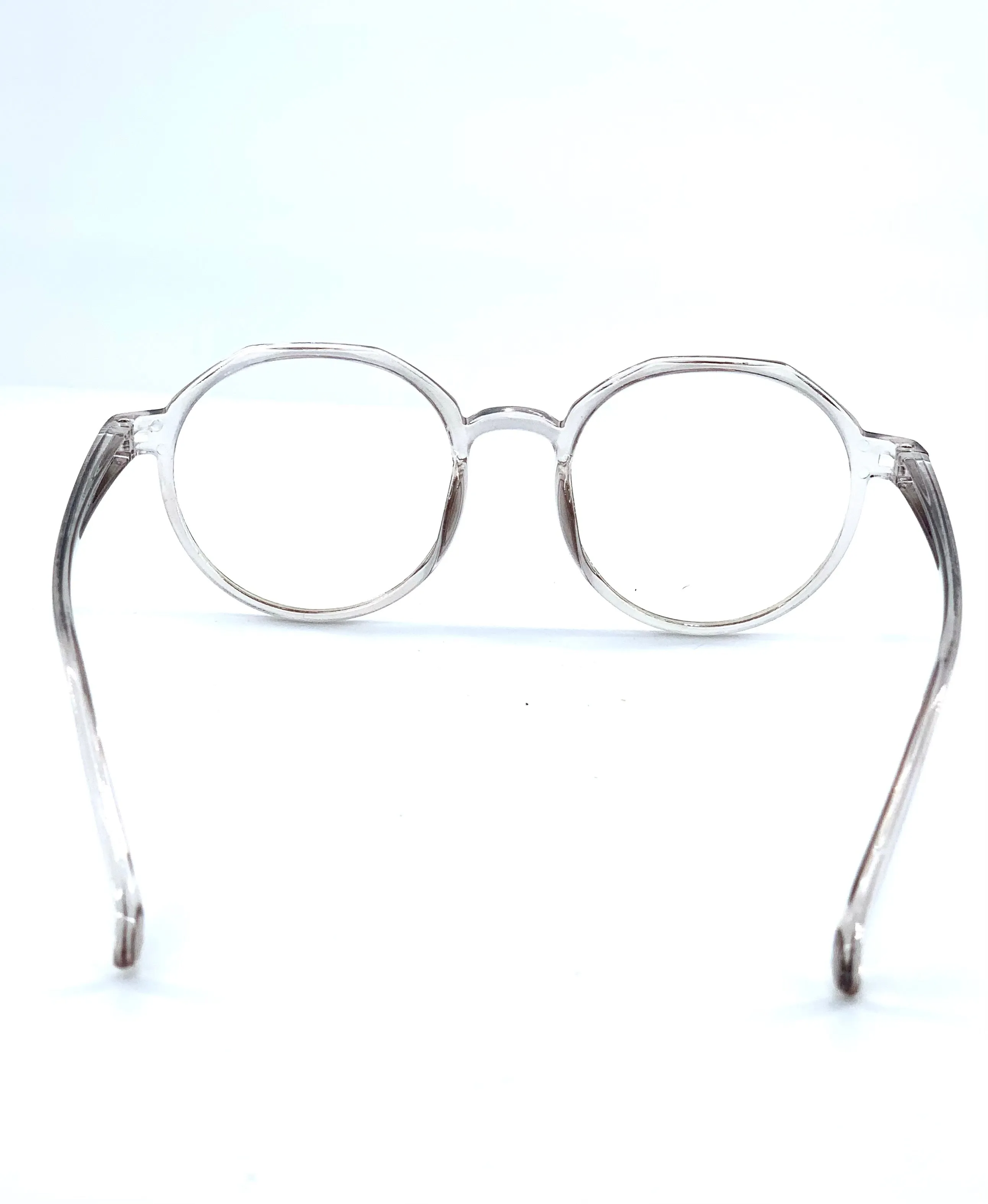 Octagonal transparent computer glasses