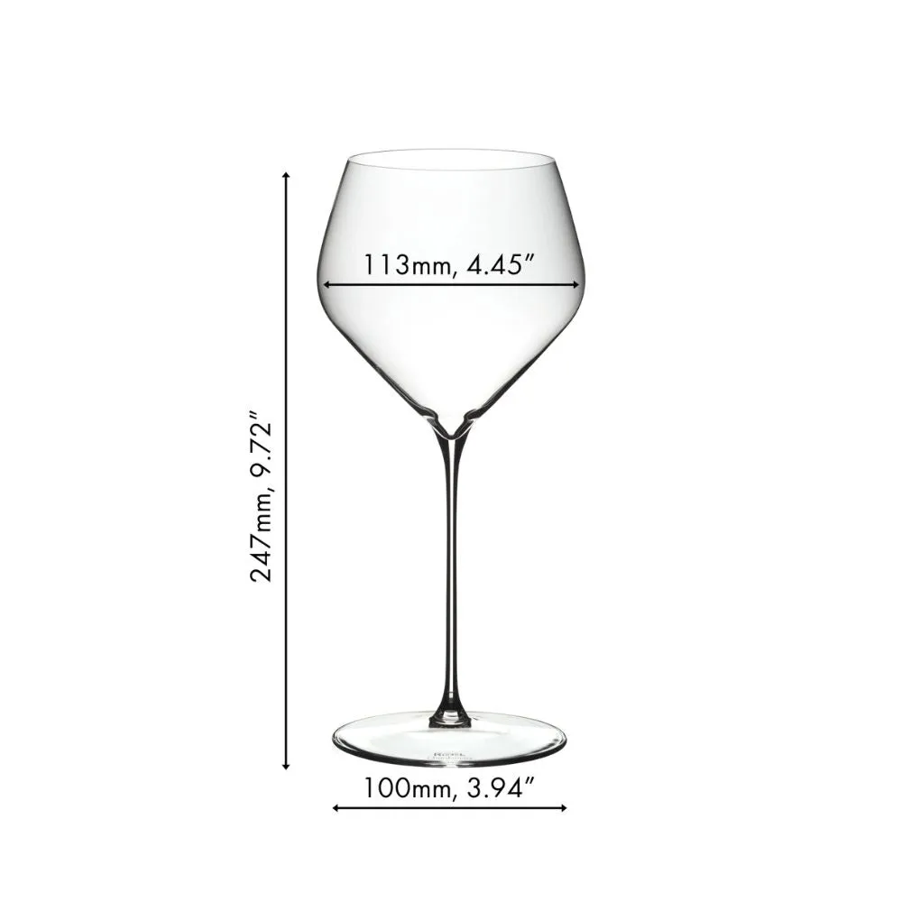 Riedel Veloce Chardonnay set 2 stem glasses