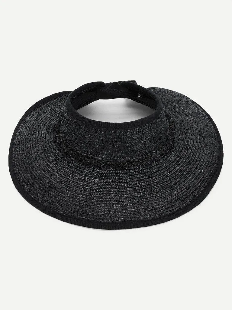 Roll Up Straw Visor Hat