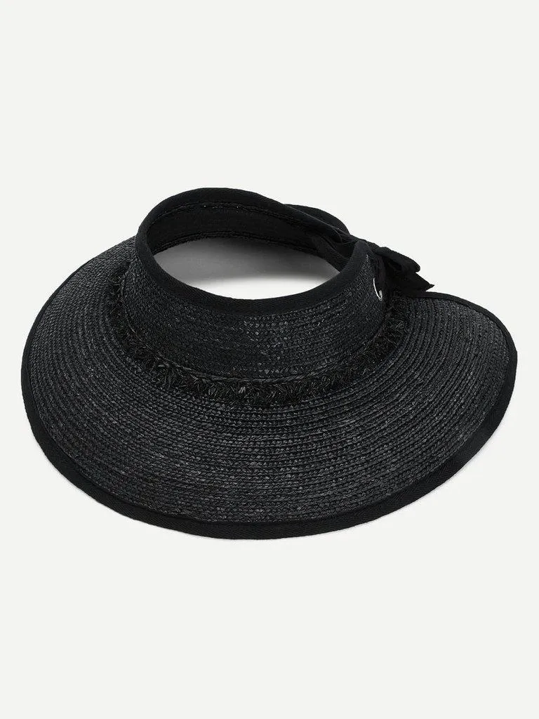 Roll Up Straw Visor Hat