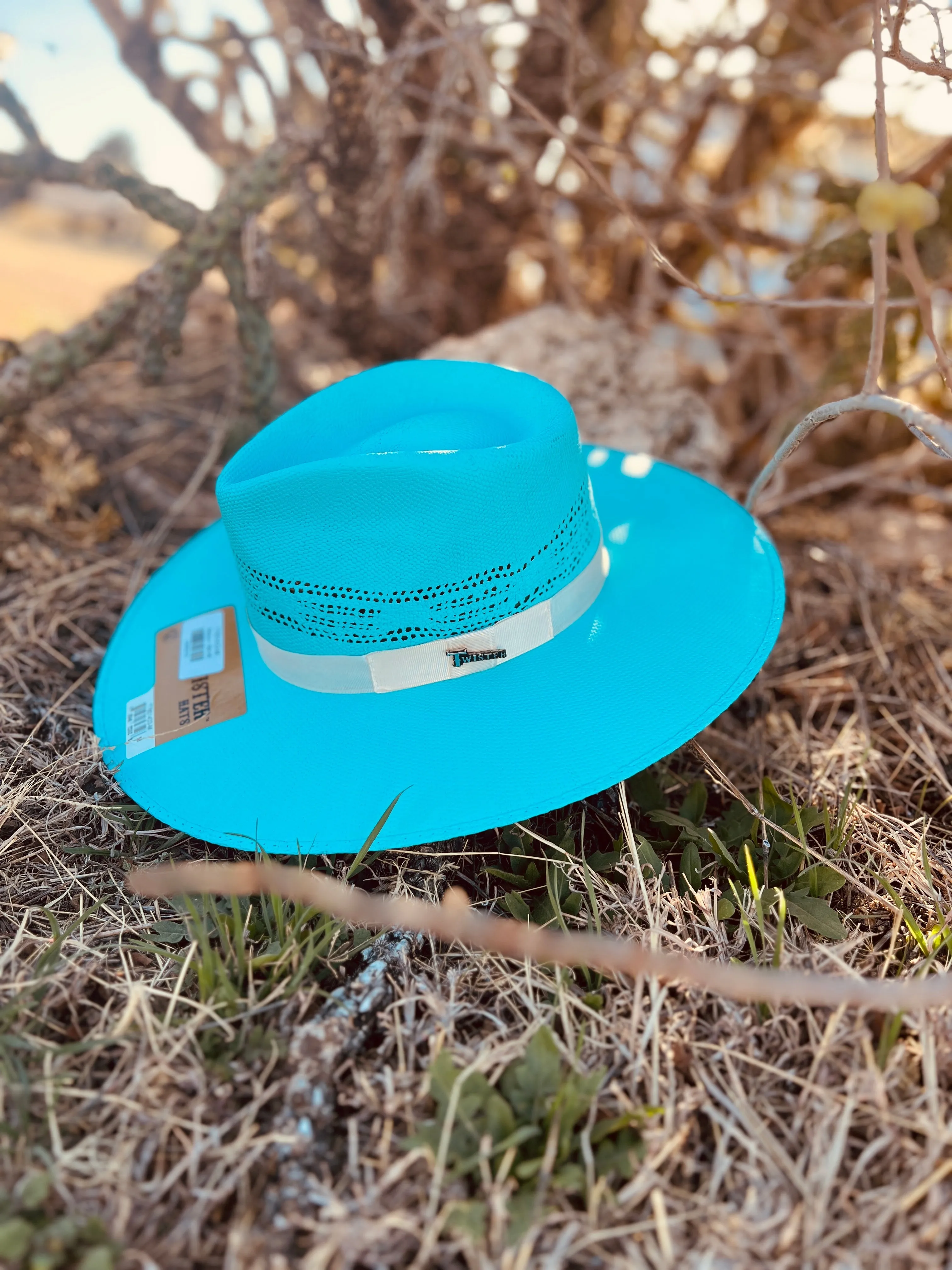 Rolling Around In The Turquoise Straw Hat