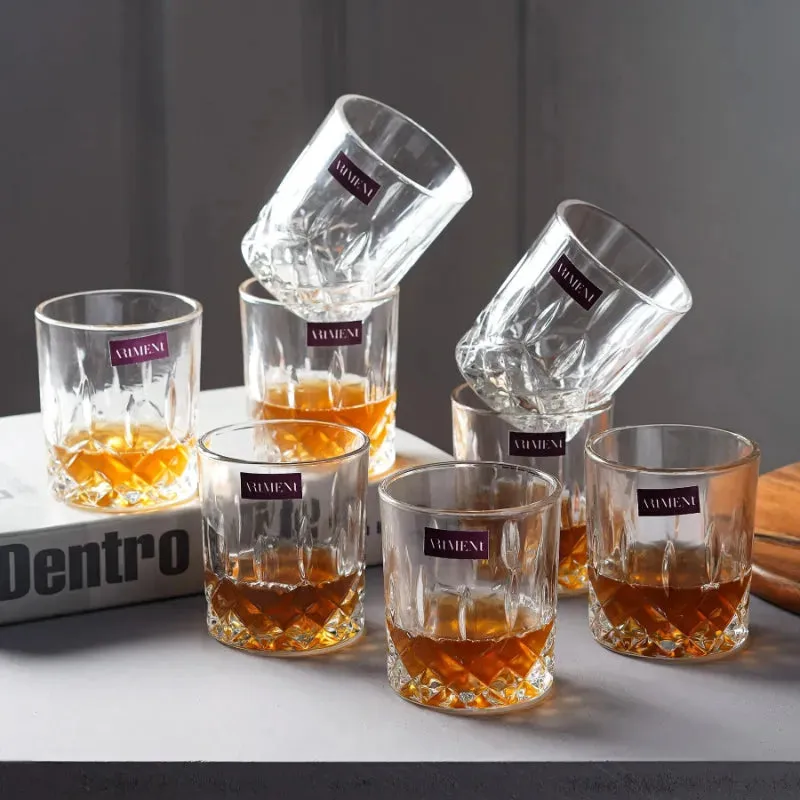 Sculpted Tumbler Whiskey Glass Set | 350 ML