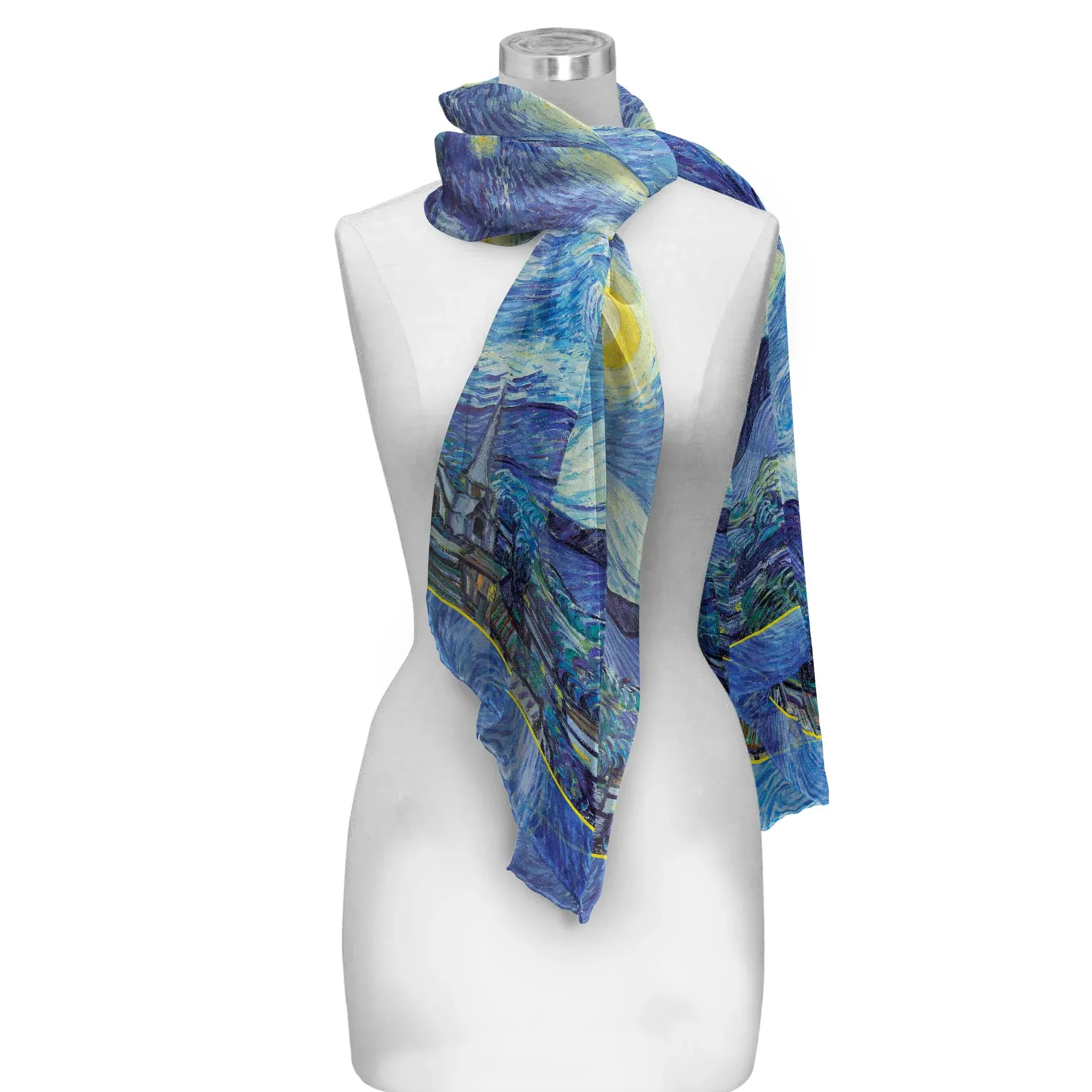 Sheer Long Museum Art Scarf