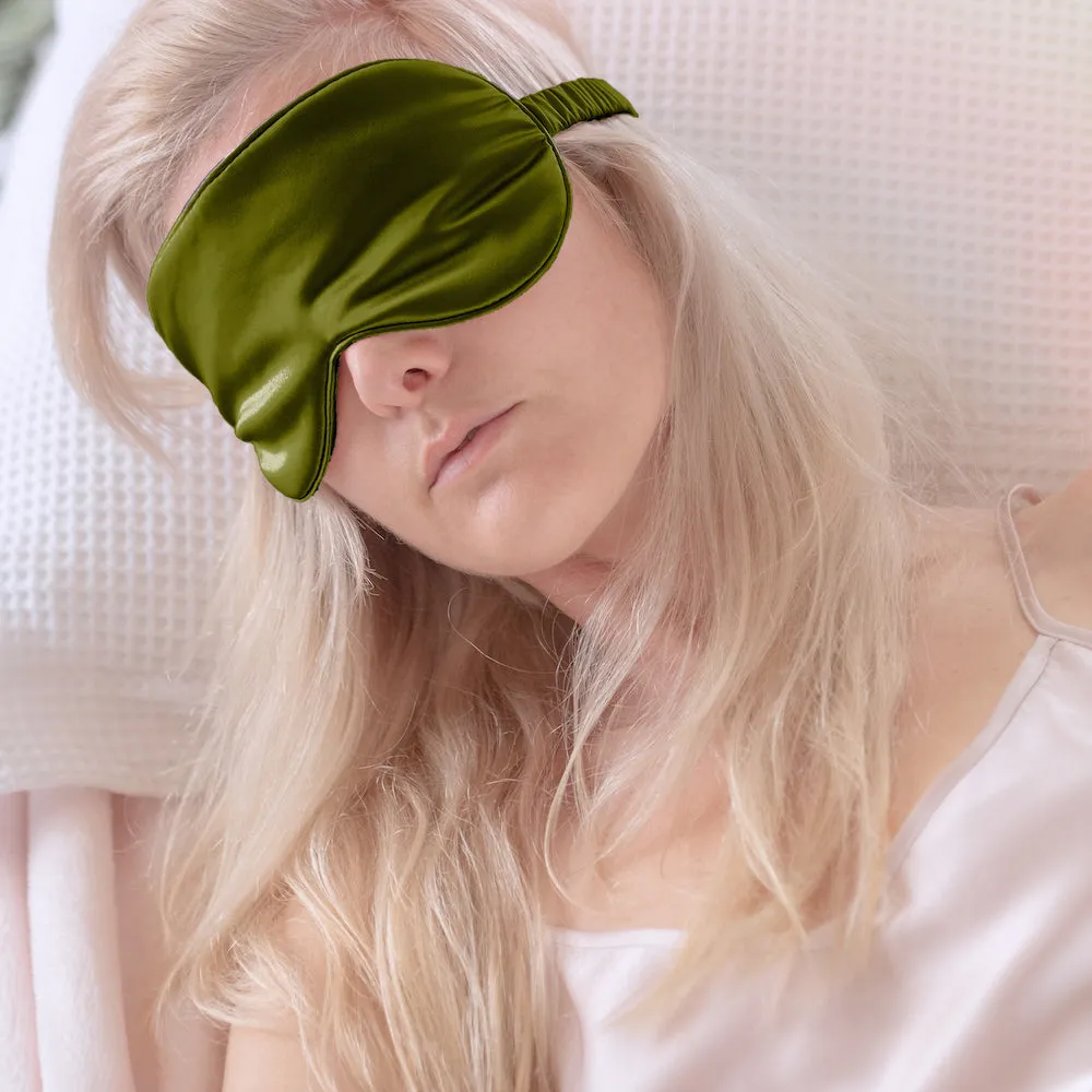 Silk Sleep Eye Mask - Olive