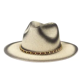 Straw Cowboy Hats Seaside Sunshade Chain Men and Women Beach Hat