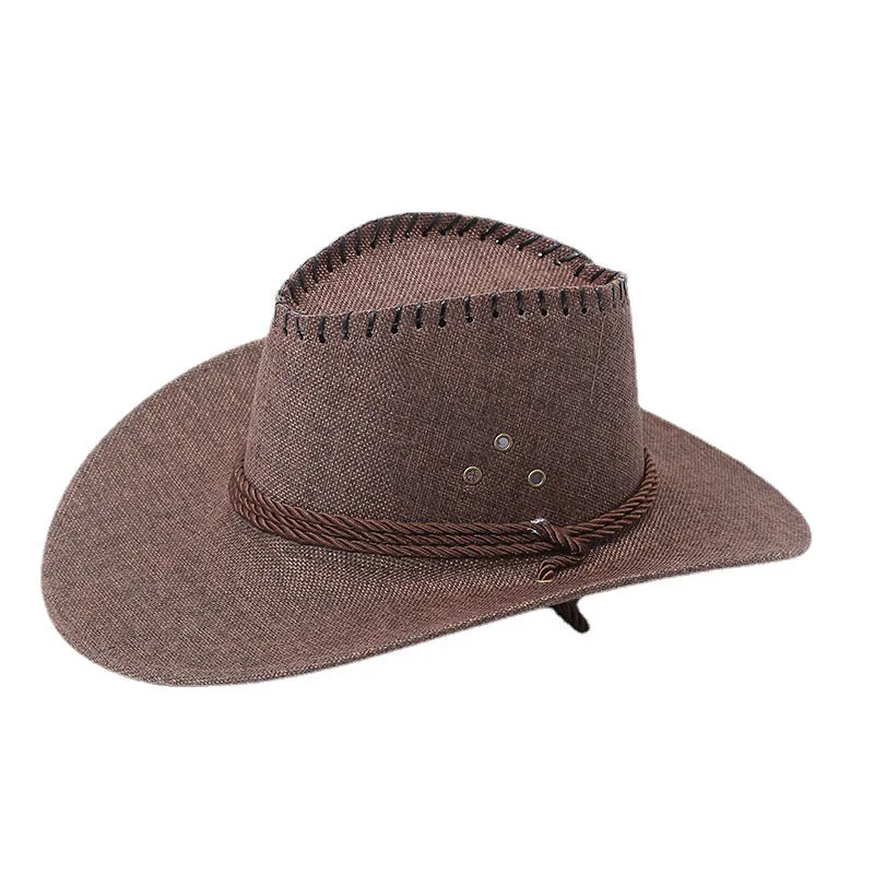 Straw Cowboy Hats Spring and Summer Hat Men's Outdoor Leisure