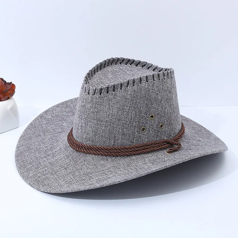 Straw Cowboy Hats Spring and Summer Hat Men's Outdoor Leisure