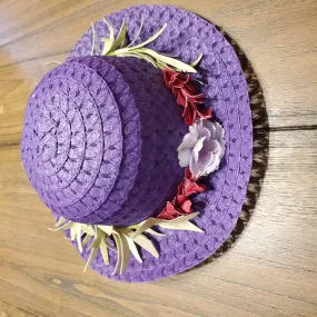 Toddler Girl Purple Passion Straw Hat