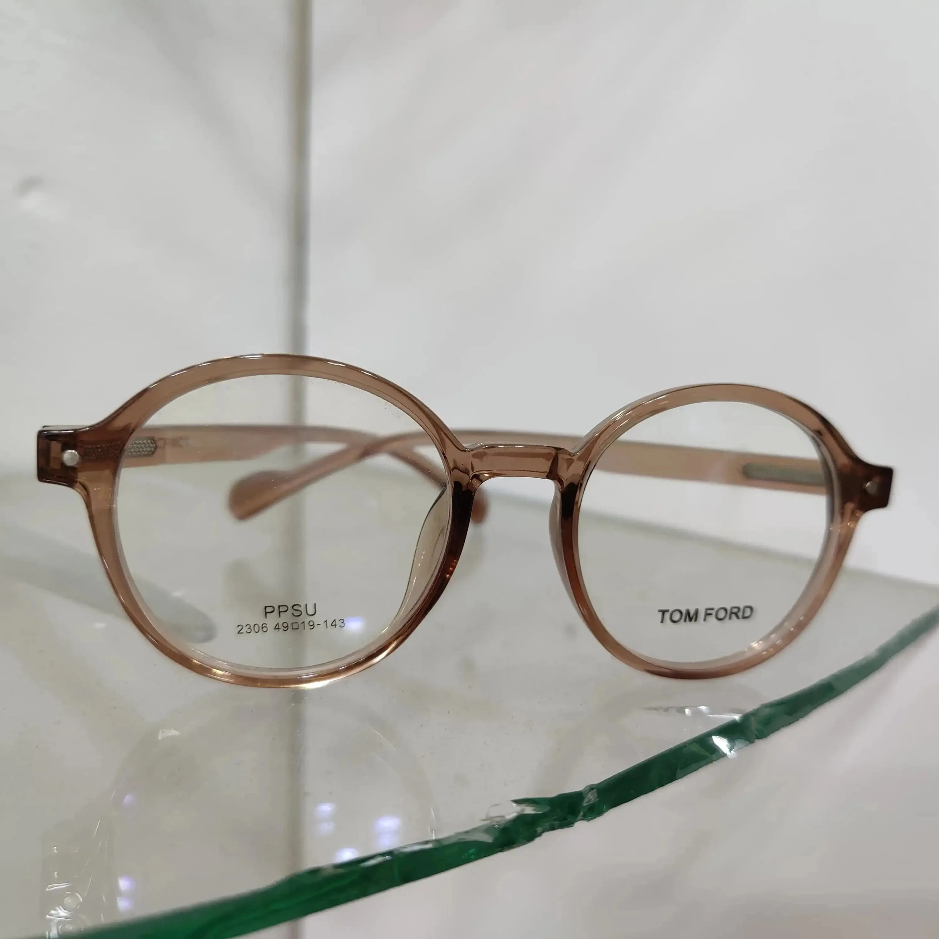 Tom Ford Glasses First Copy | Transparent Brown Frame for Unisex